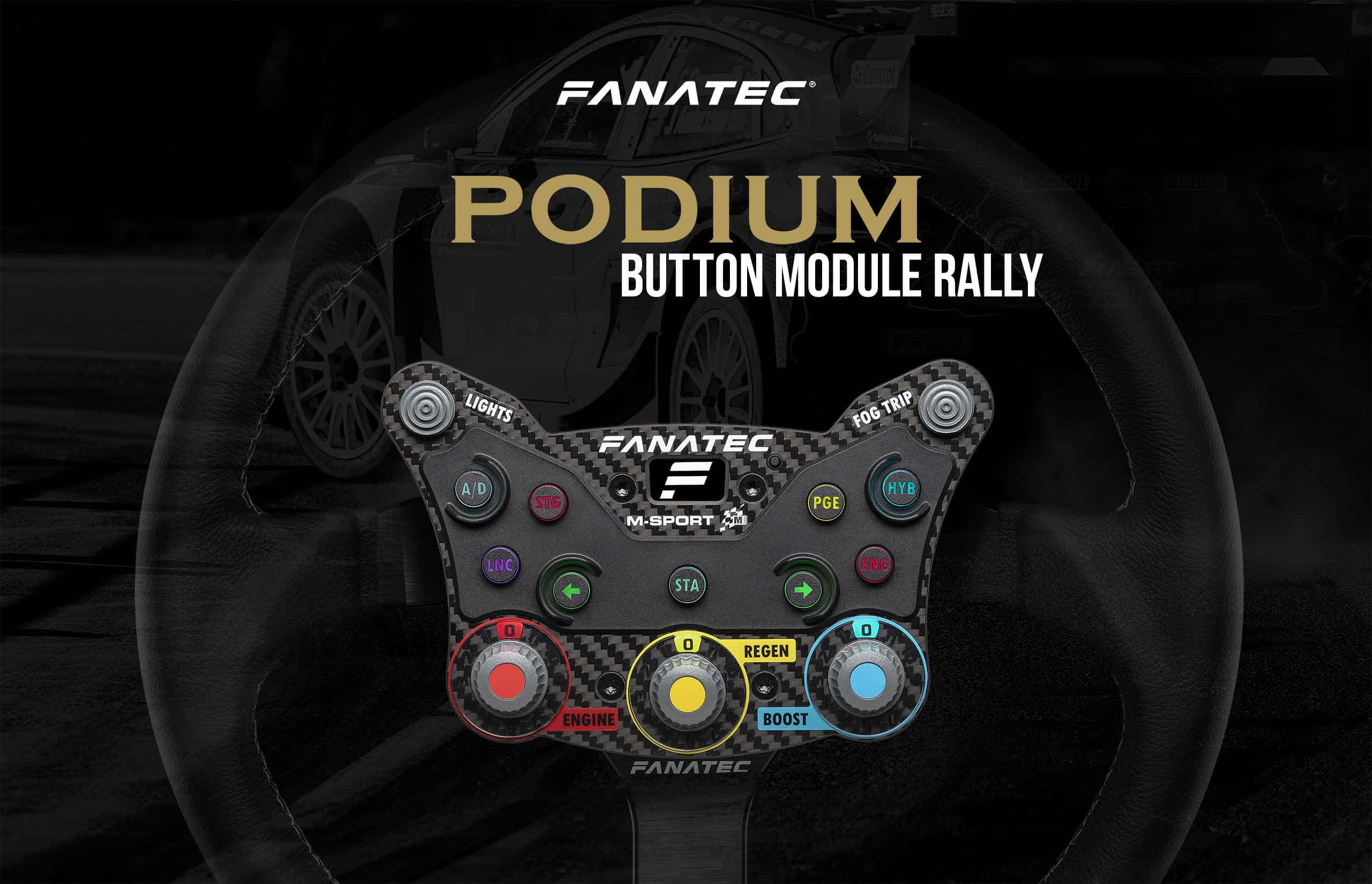 Le nouveau HUB Fanatec Podium Button Module Rally